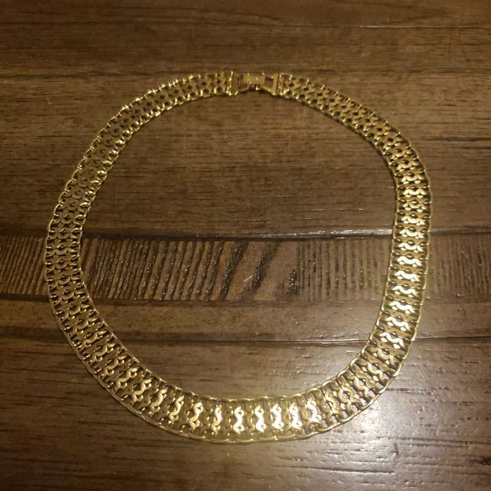 VINTAGE NAPIER THICK CHAIN NECKLACE - image 5