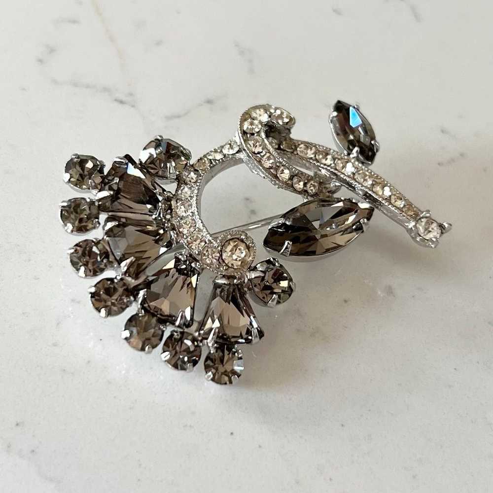 Vintage Weiss Crystal Brooch - image 2