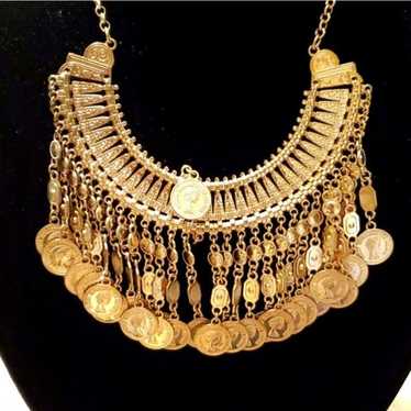 Vintage Gold Coins Necklace - image 1