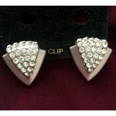 VTG art deco triangle EARRINGS