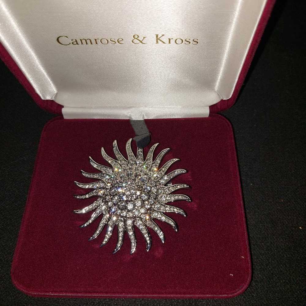 Vintage Camrose & Kross crystal brooch - image 2