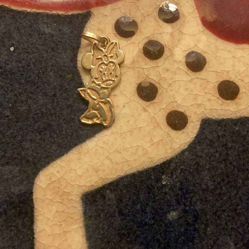 10k gold Minnie Mouse Pendant - image 1