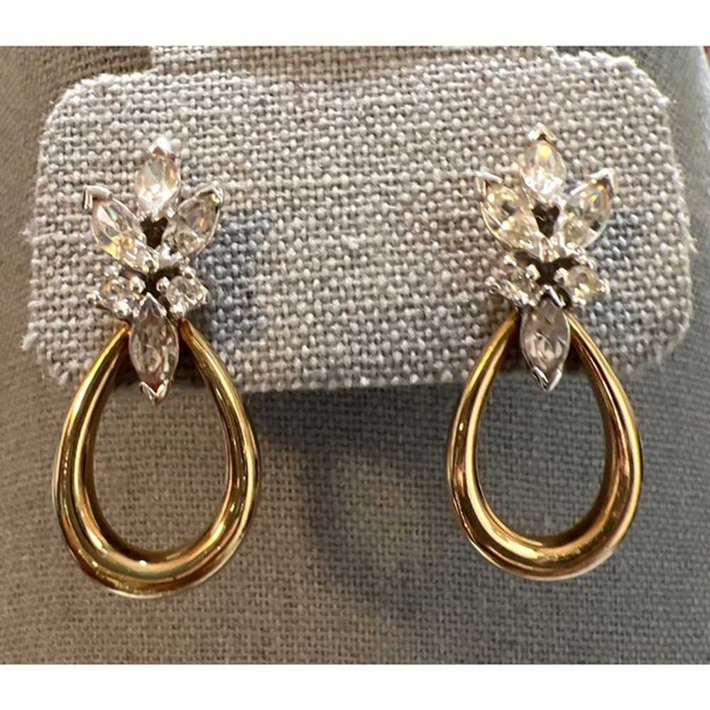 Panetta Vintage Marquise Crystal Earrings - image 1