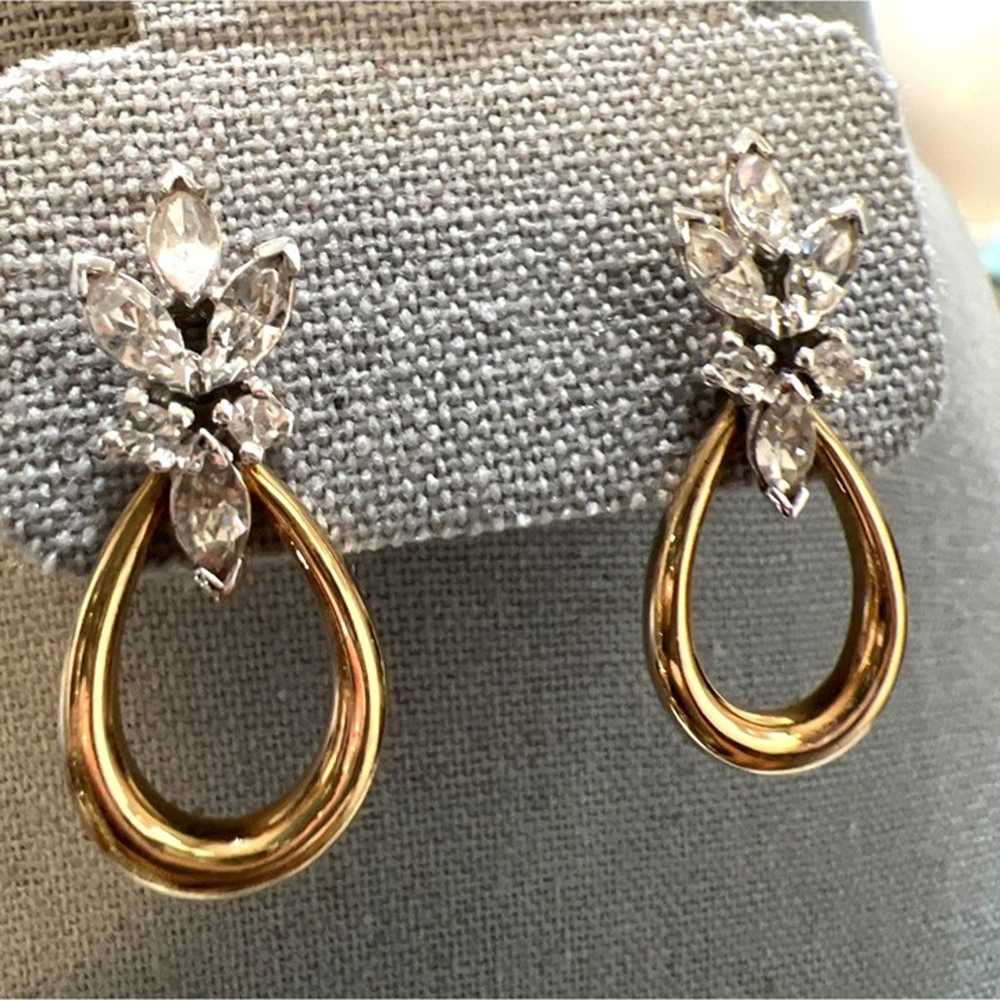 Panetta Vintage Marquise Crystal Earrings - image 3