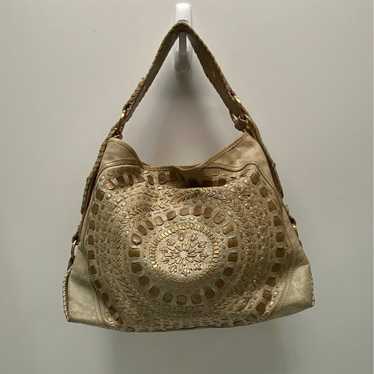 Isabella Fiore Leather Woven Carina Shoulder Bag … - image 1