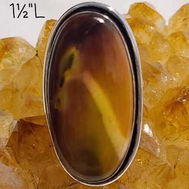 *Vintage Style Mookite Jasper 925 Ring