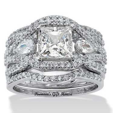 18K White Gold Princess Cut Diamond Ring - image 1