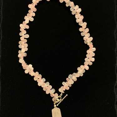 Silpada Rare pink Rose Quartz factory Necklace