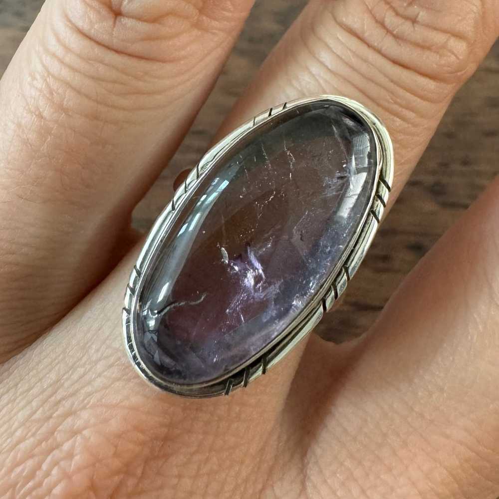 Ametrine Oval Statement Ring 925 Sterling Silver - image 1