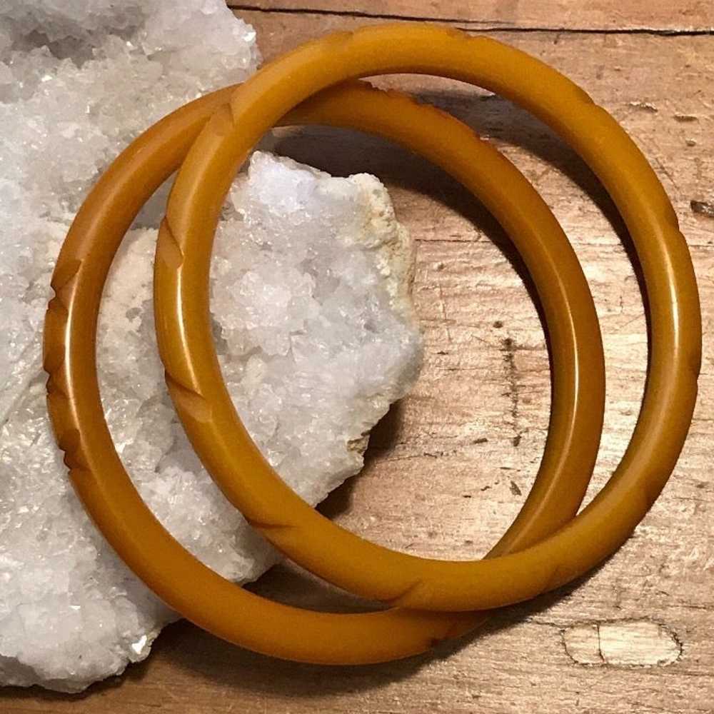 Bakelite Butterscotch Vintage Bracelets - image 1