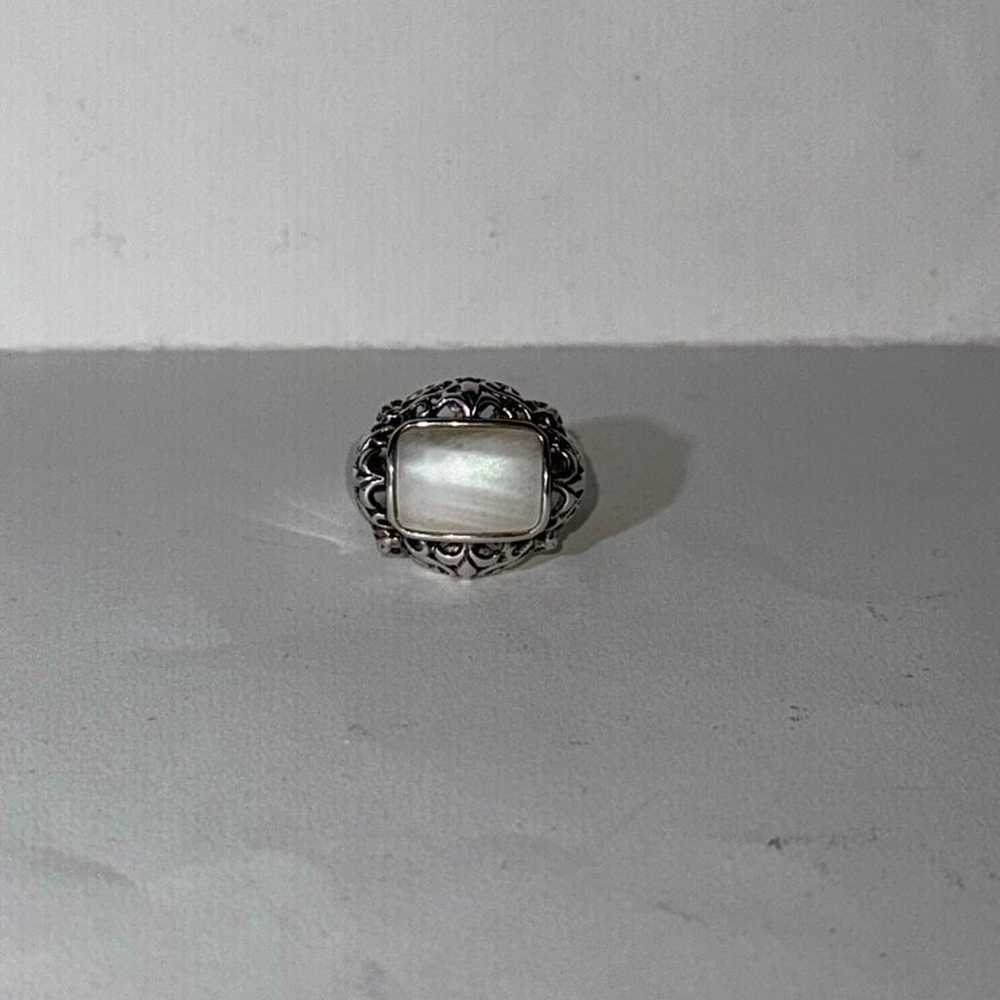 Sterling Silver Mother of Pearl Ring - image 3