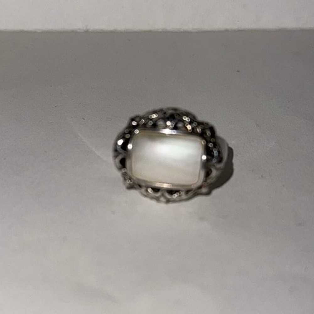 Sterling Silver Mother of Pearl Ring - image 7