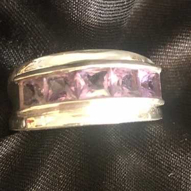 Sterling amethyst ring - image 1