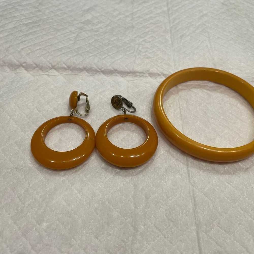 Bakelite Bracelet / earrings - image 1