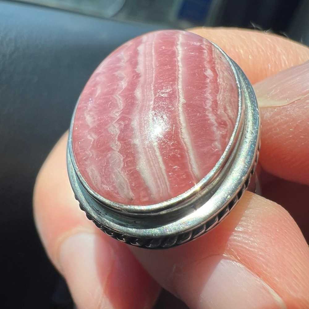 Rhodochrosite ring - image 1