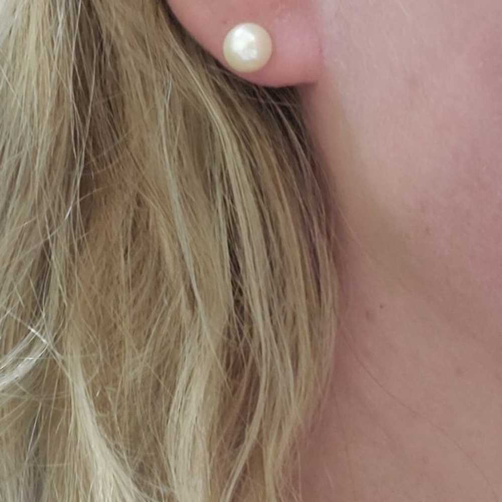 New. 14k large pearl earrings - image 5