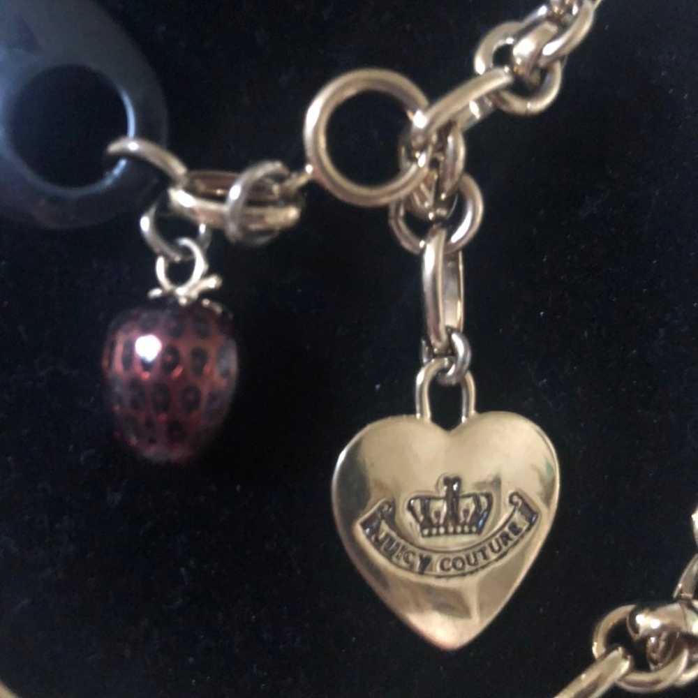 Juicy Couture Safety Pin Chain & Charms Necklace - image 6