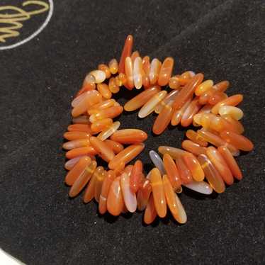 Vintage Carnelian 2 Stretch Bracelet - image 1