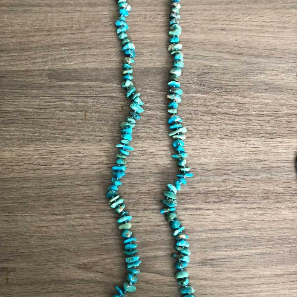 Vintage Chunky Turquoise  40"  Necklace. - image 2