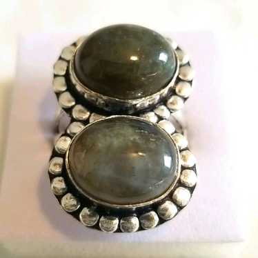 *Vintage Labradorite Silver Ring - image 1