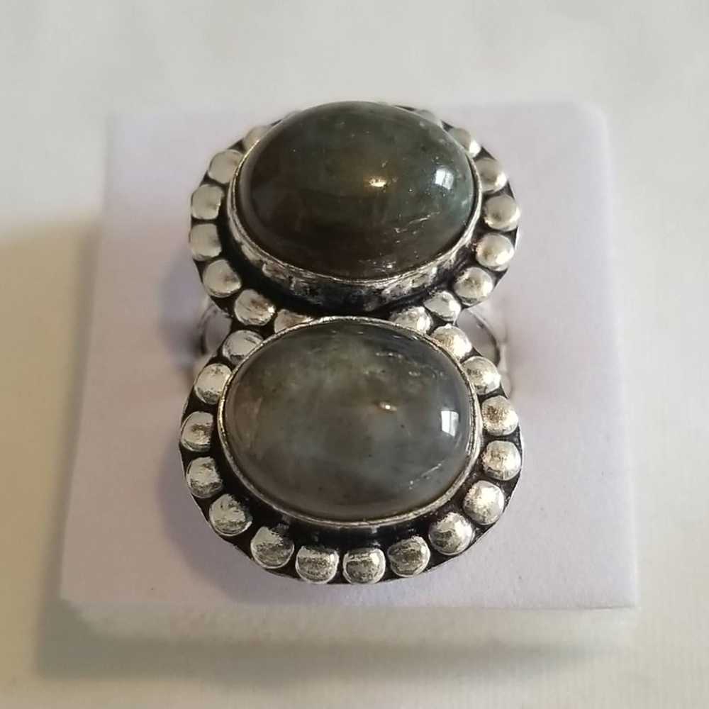 *Vintage Labradorite Silver Ring - image 2