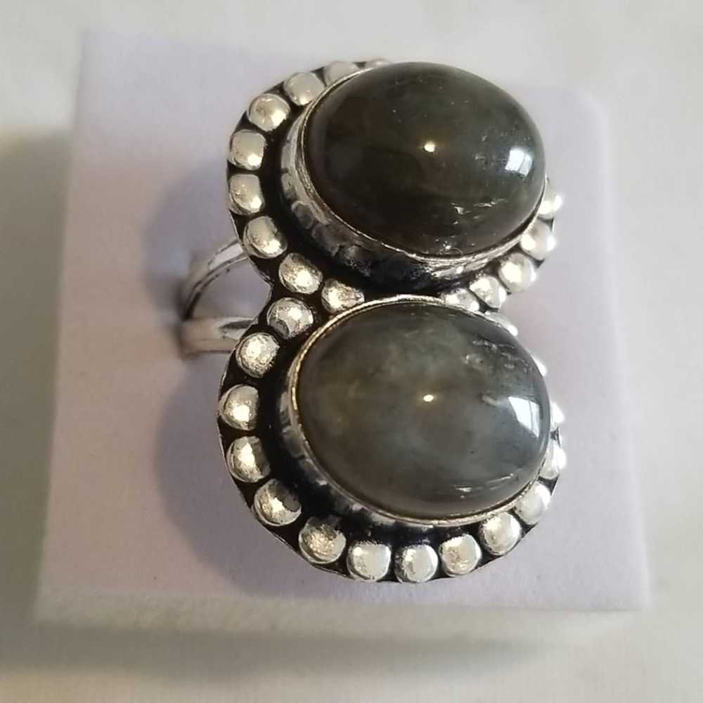 *Vintage Labradorite Silver Ring - image 3