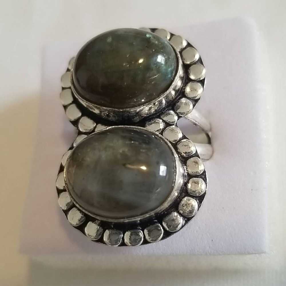 *Vintage Labradorite Silver Ring - image 4