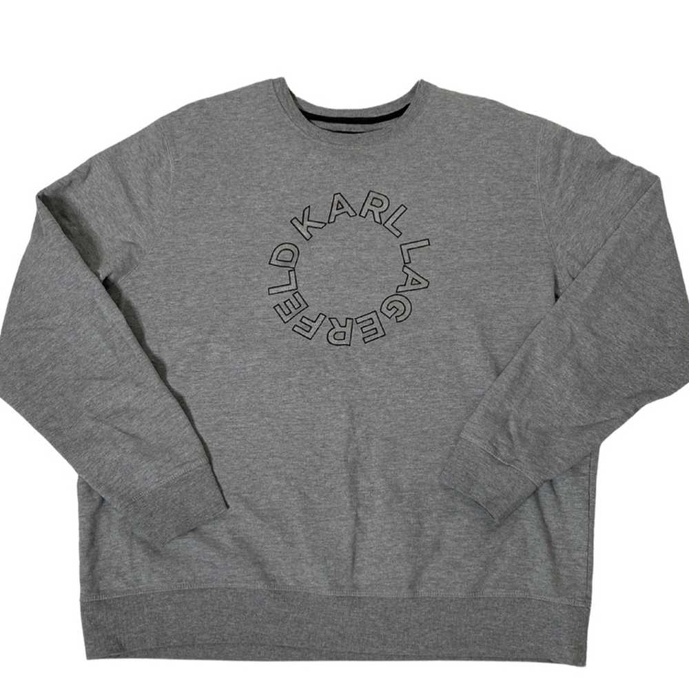 Men’s Karl Lagerfeld Grey Crewneck Sweater (XL) - image 1