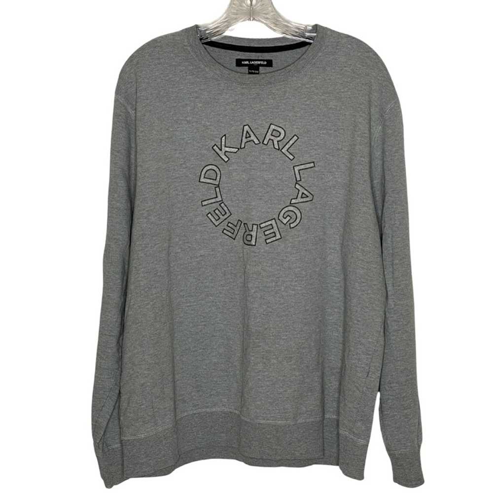 Men’s Karl Lagerfeld Grey Crewneck Sweater (XL) - image 3