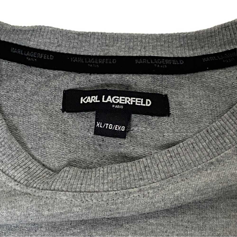 Men’s Karl Lagerfeld Grey Crewneck Sweater (XL) - image 5