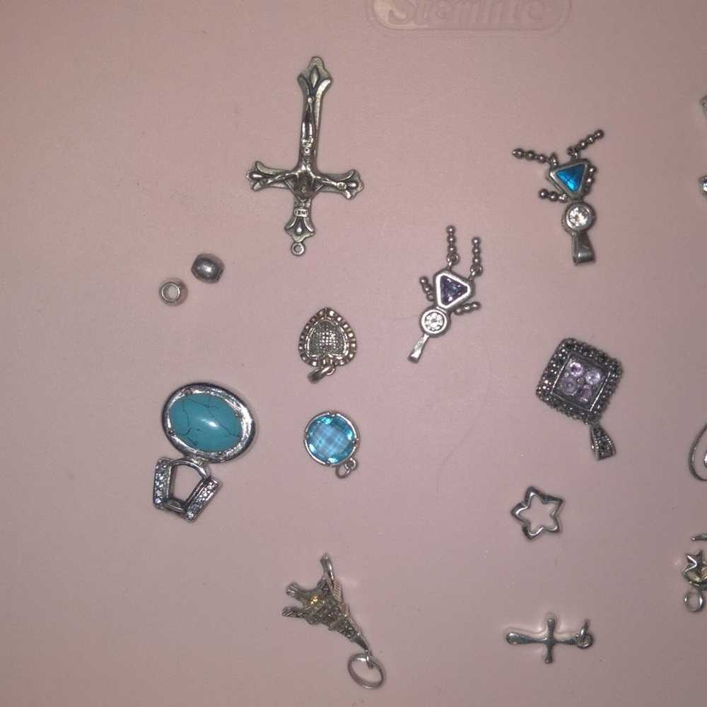 Fine 925 Sterling Silver Lot of Pendants or charms - image 3