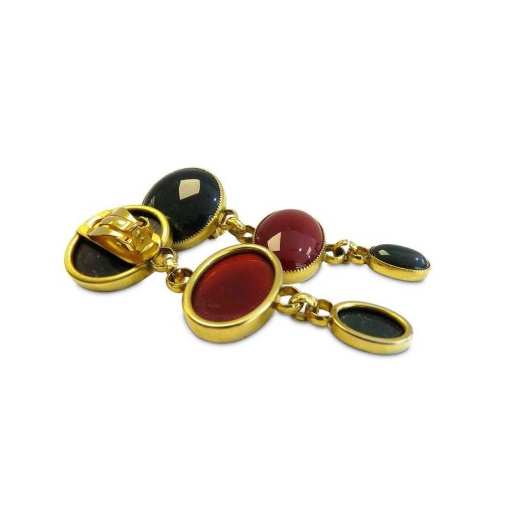 Vintage Agate Earring Clip on. - image 1