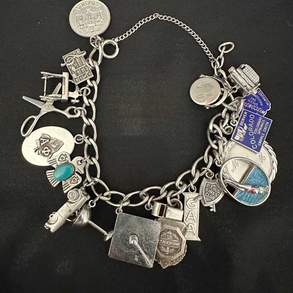 Sterling Silver Charm Bracelet - image 1