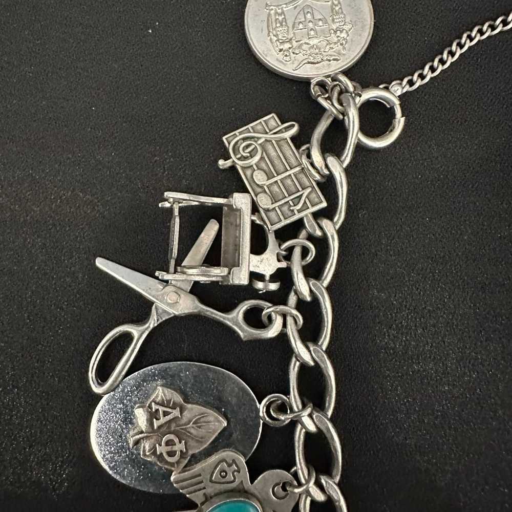 Sterling Silver Charm Bracelet - image 2