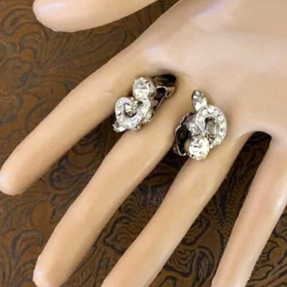 Vintage Weiss Crystal Earrings - image 2