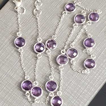 New. Genuine amethyst necklace