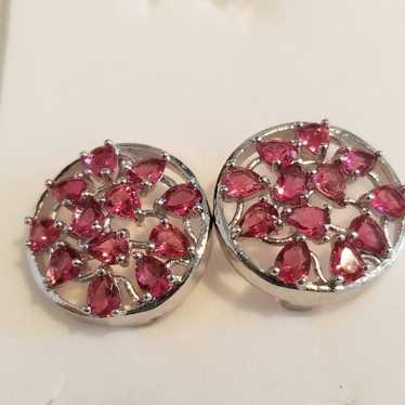 New*Vintge Rhodolite Garnet 925 Earrings