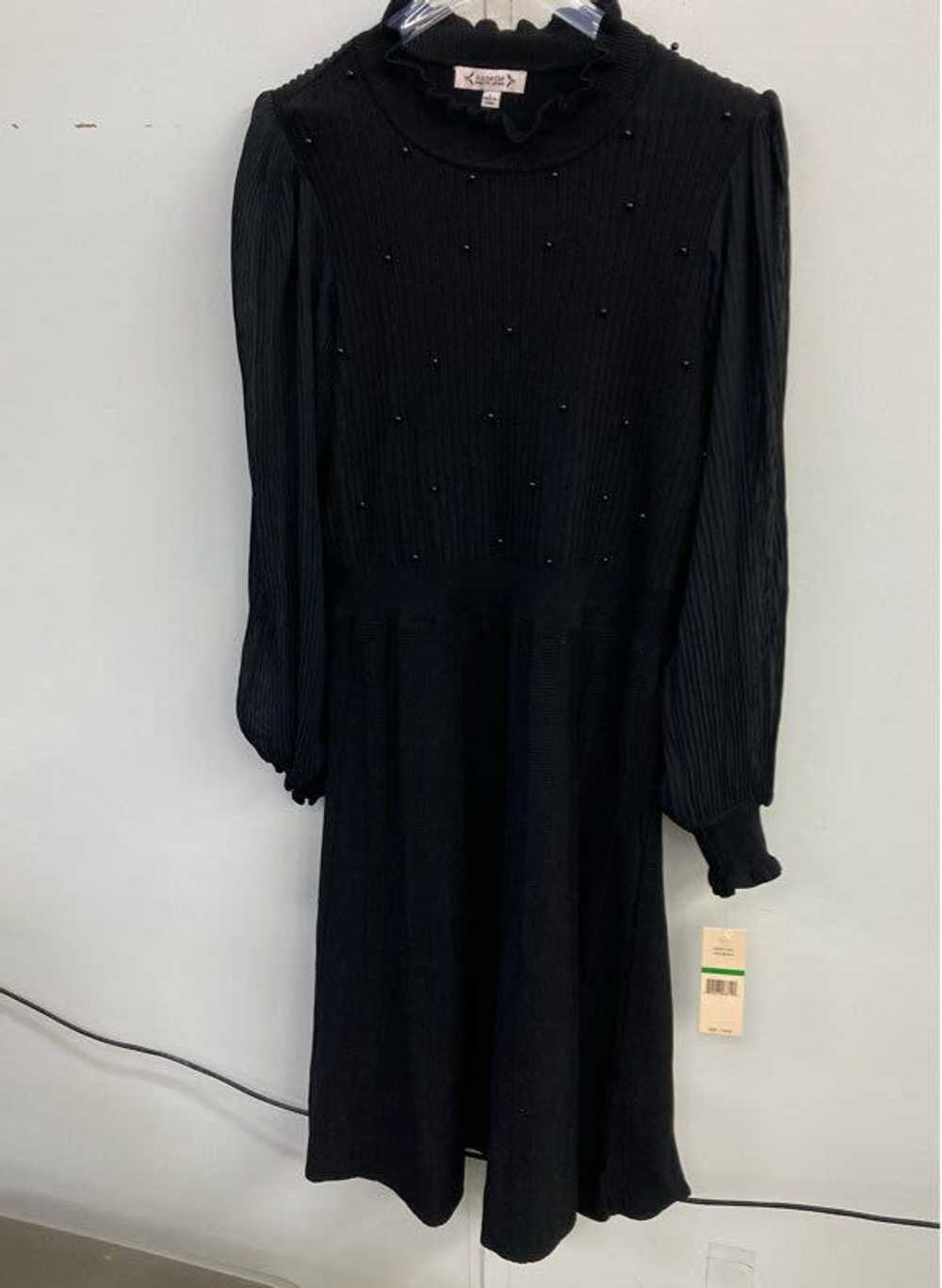 Nanette Lepore Women Very Black Long Sleeve Dress… - image 1