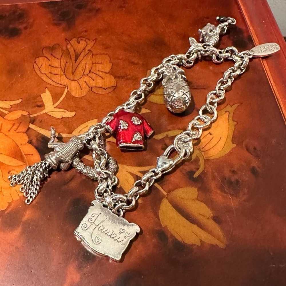 VERY RARE  Brighton HAWAII State Charm Bracelet 7… - image 1