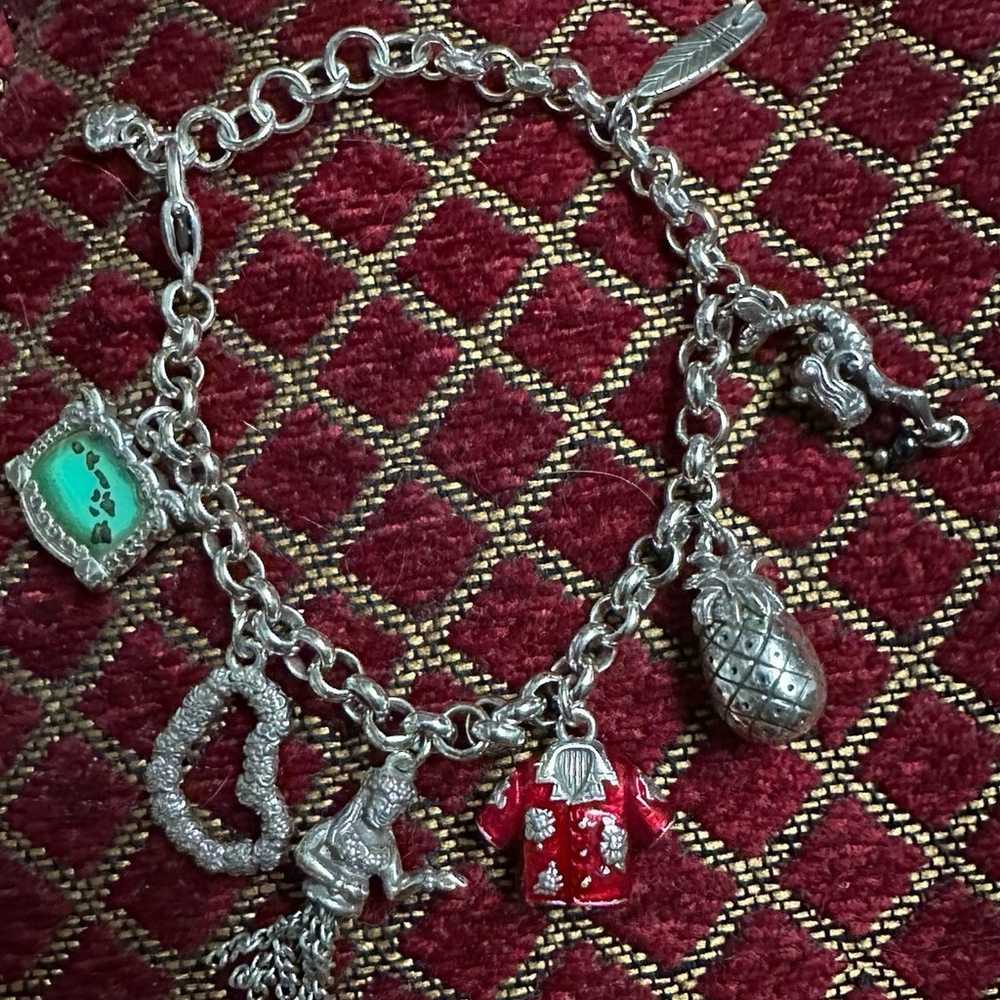 VERY RARE  Brighton HAWAII State Charm Bracelet 7… - image 3