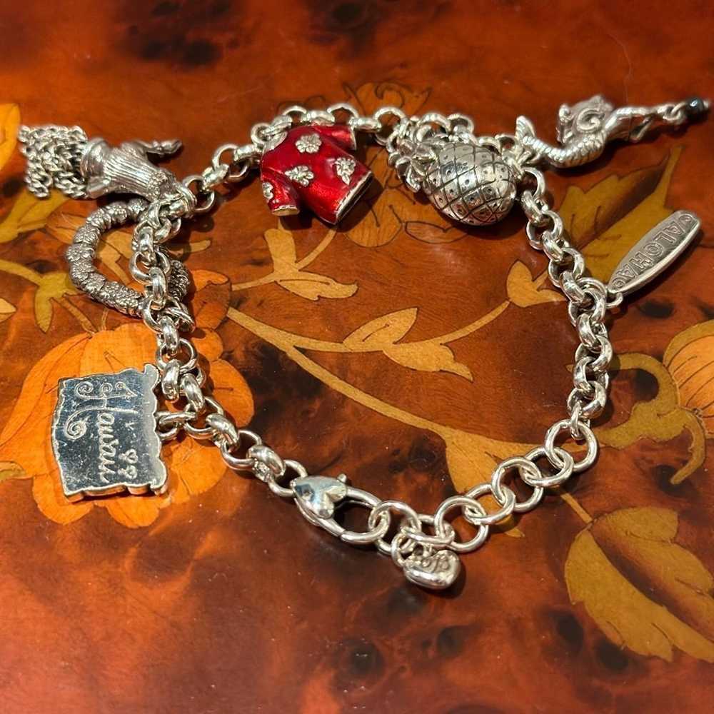 VERY RARE  Brighton HAWAII State Charm Bracelet 7… - image 4