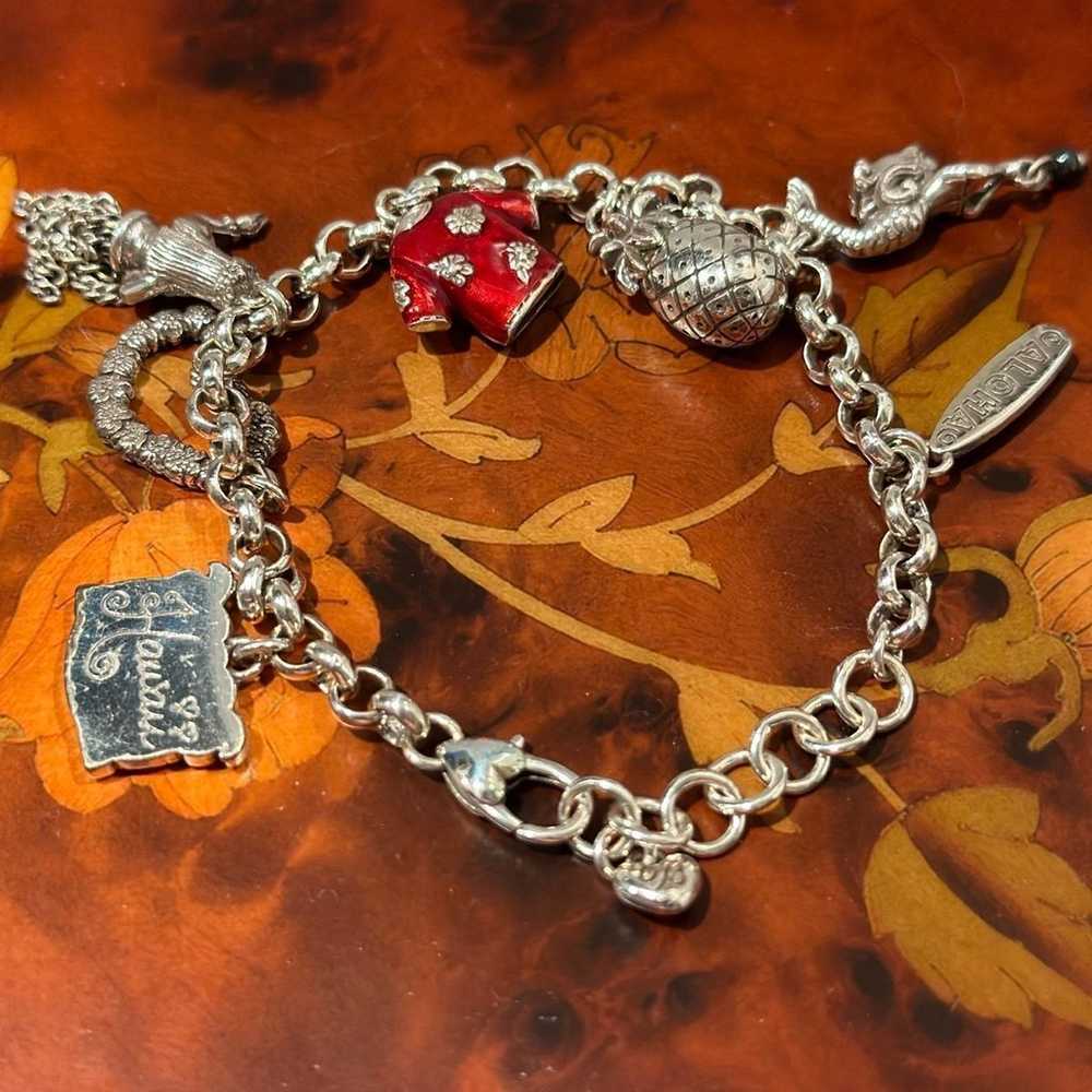 VERY RARE  Brighton HAWAII State Charm Bracelet 7… - image 5