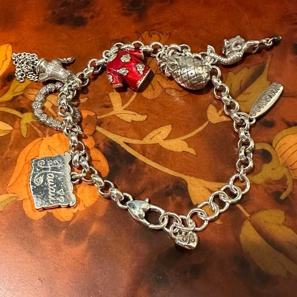 VERY RARE  Brighton HAWAII State Charm Bracelet 7… - image 6