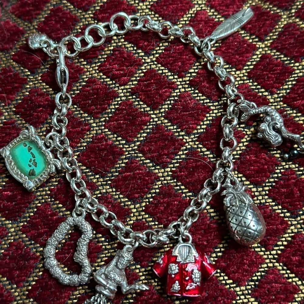 VERY RARE  Brighton HAWAII State Charm Bracelet 7… - image 7