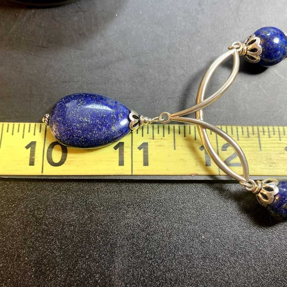 VTG Sterling Silver 925 Elegant Lapis Lazuli Stat… - image 8