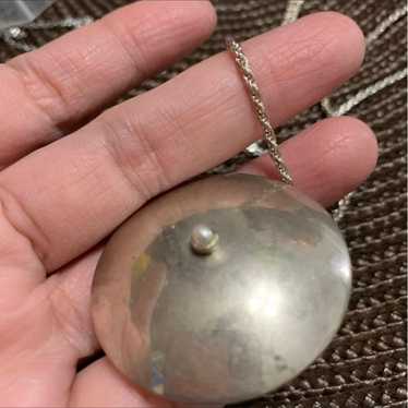 Vintage solid heavy pendant sterling silver