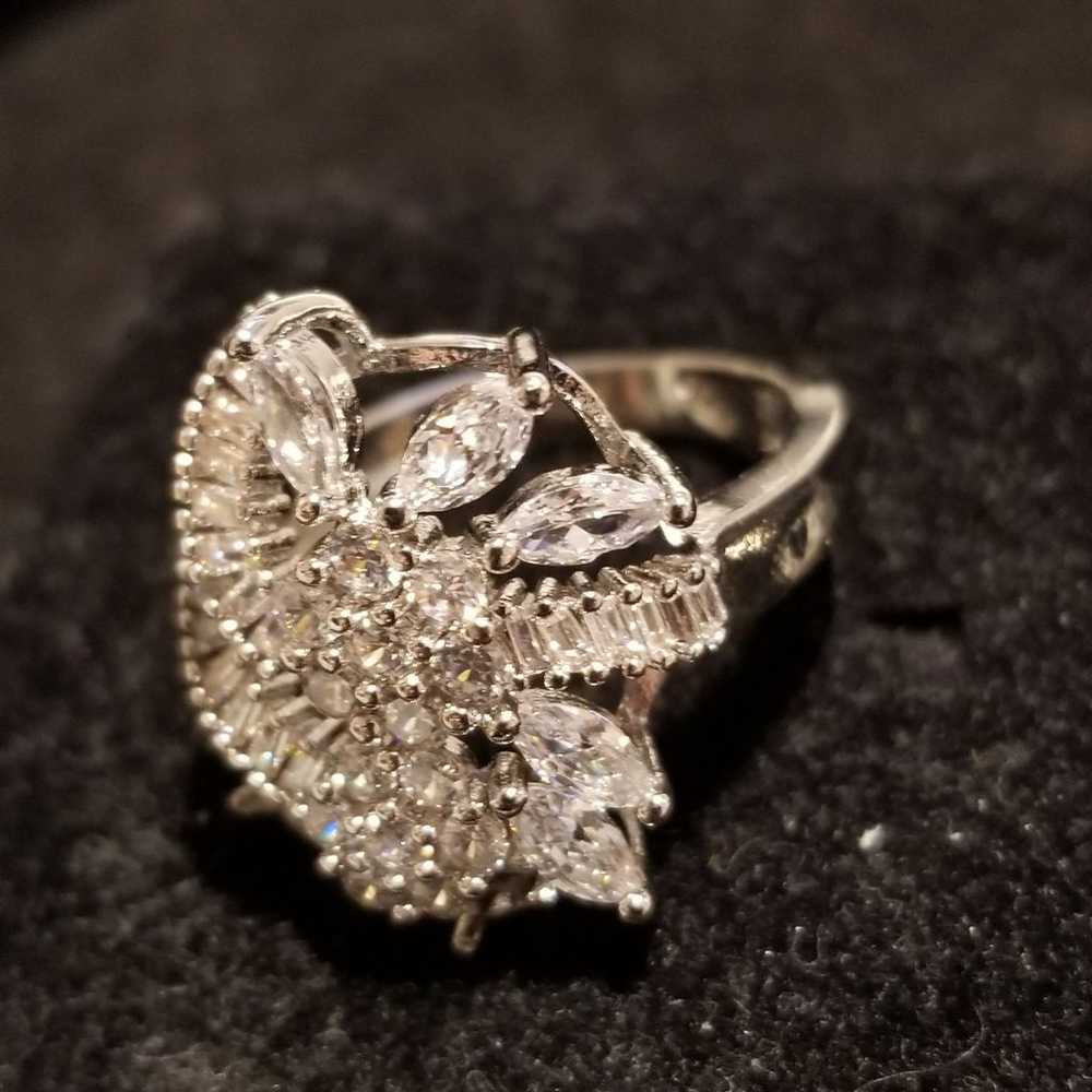 Vintage Cubic Zirconias & 925 Ring - image 2