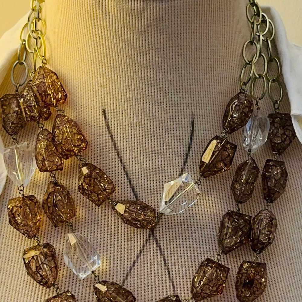 VINTAGE R.J. GRAZIANO MULTI-STRAND Brown clear  B… - image 2