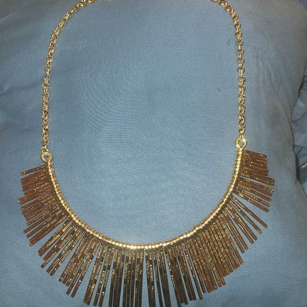 ross simons ygp over stl fringe bib necklace - image 1