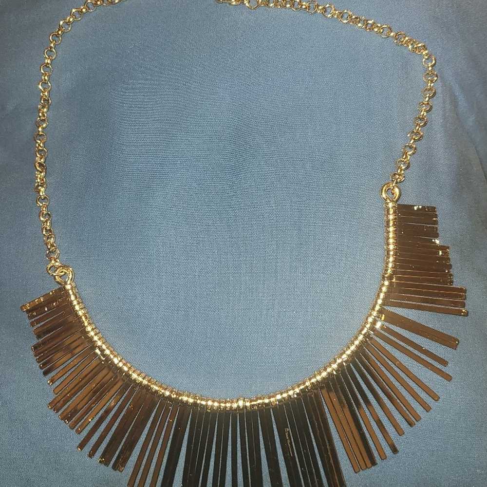 ross simons ygp over stl fringe bib necklace - image 3